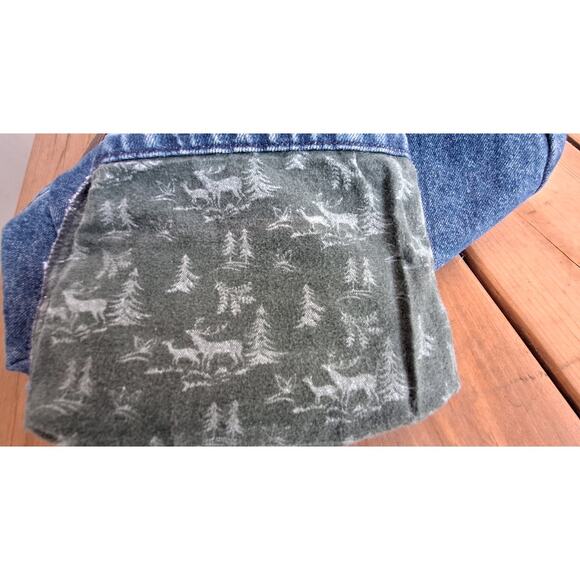 L.L. Bean Women Double L Fleece Lined Relaxed Fit Jeans Blue- Forest  Sz 14 x 29 - Picture 6 of 11